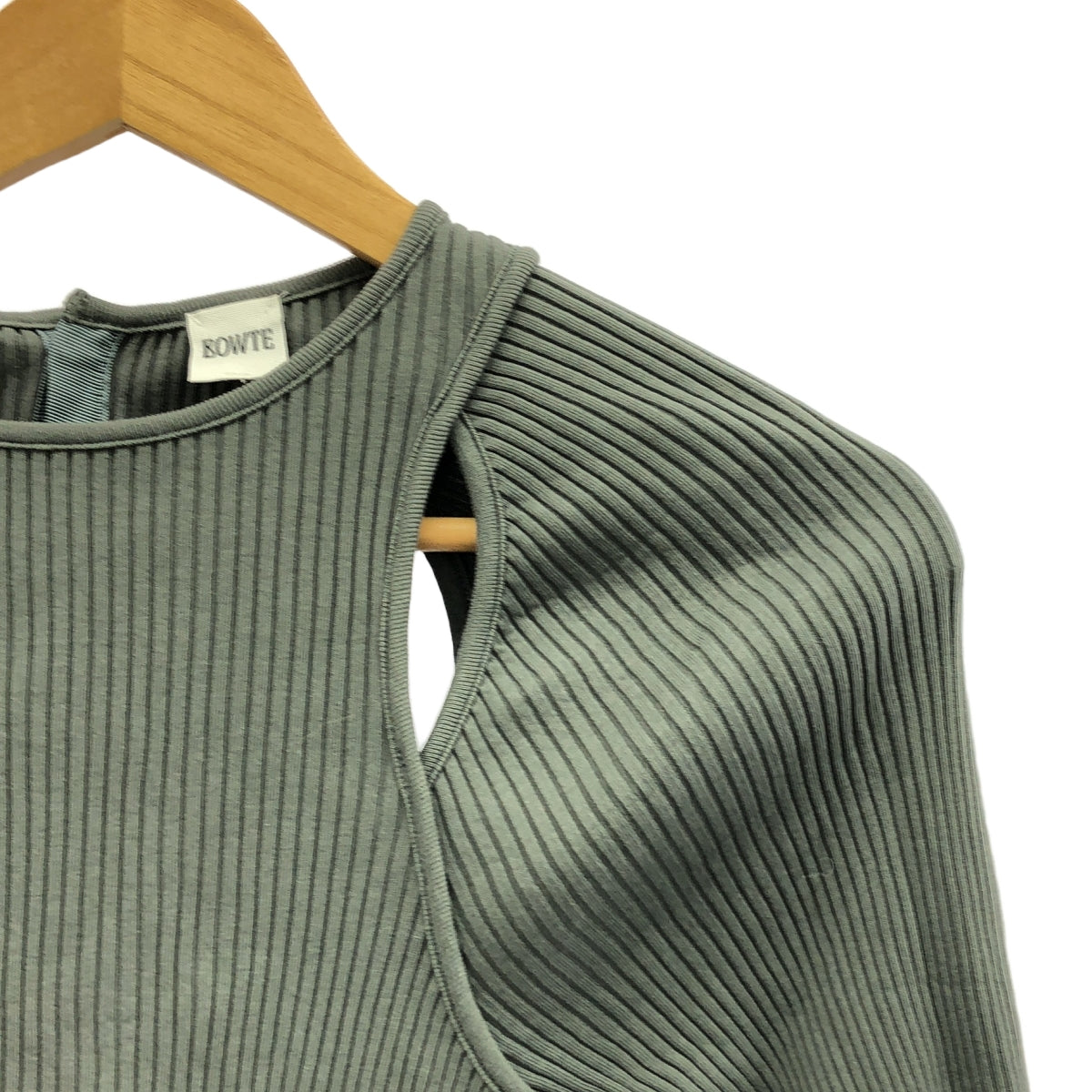 【美品】  BOWTE / バウト | 2023AW | TEREKO LONG SLEEVE テレコ ロングスリーブ プルオーバー カットソー | グリーン | レディース