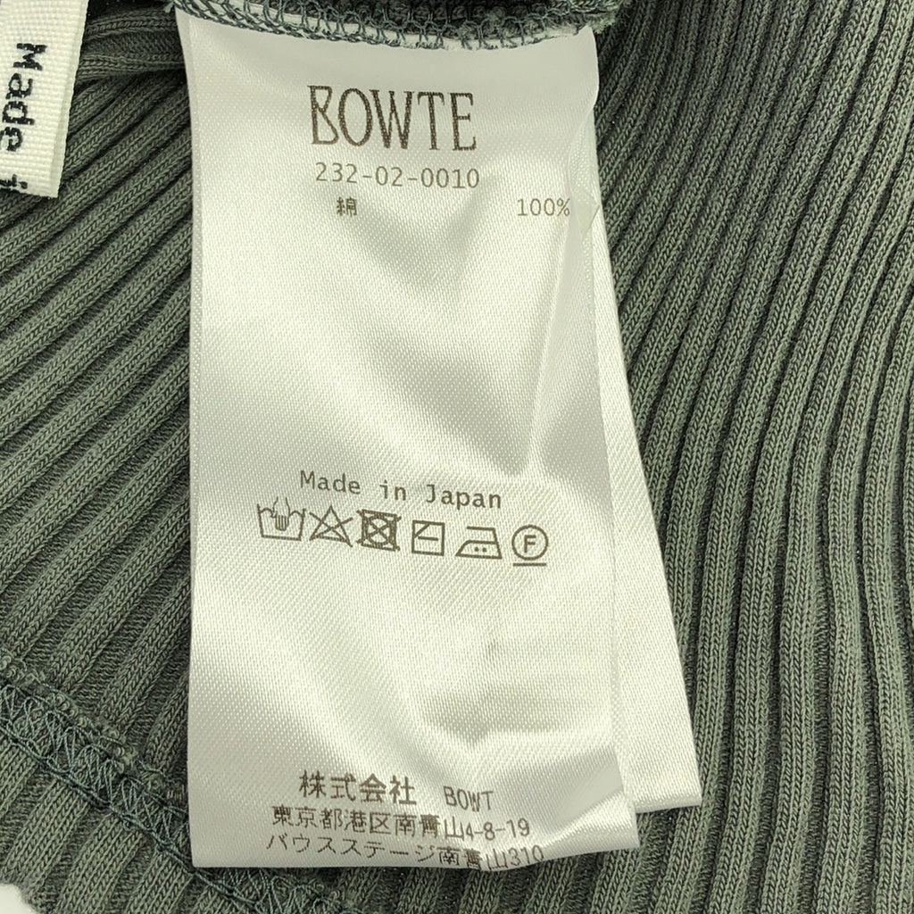 【美品】  BOWTE / バウト | 2023AW | TEREKO LONG SLEEVE テレコ ロングスリーブ プルオーバー カットソー | グリーン | レディース