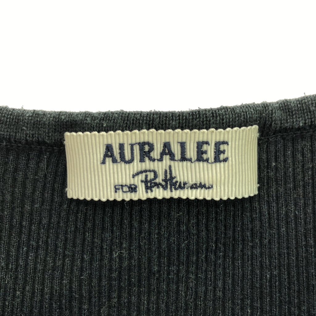 AURALEE / オーラリー | × Ron Herman コットンリブニットカットソー | 0 | ブラック | レディース