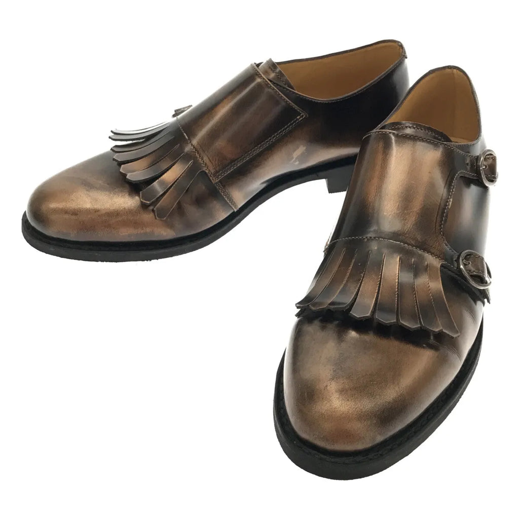 【美品】  EMERAUDE / エムロード | キルト ダブルモンクシューズ | 5 1/2 | ブラウン | レディース