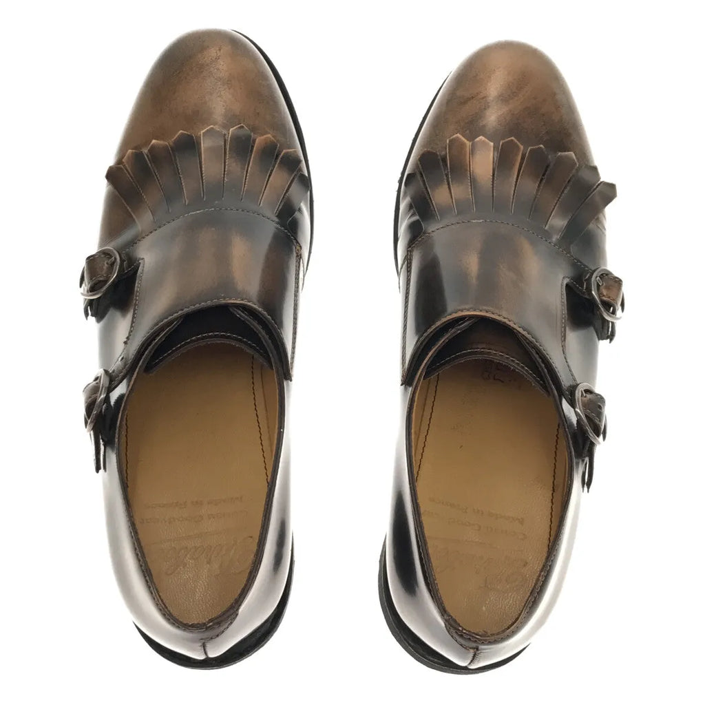 【美品】  EMERAUDE / エムロード | キルト ダブルモンクシューズ | 5 1/2 | ブラウン | レディース