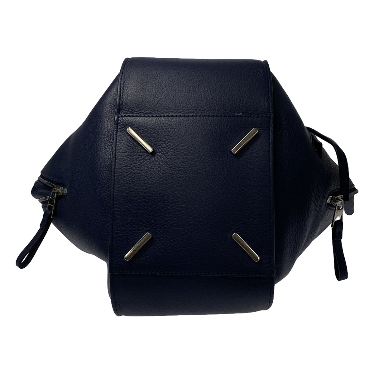 【美品】  LOEWE / ロエベ | 2way ショルダー付き ハンモック スモール レザー ハンドバッグ | ネイビー | レディース