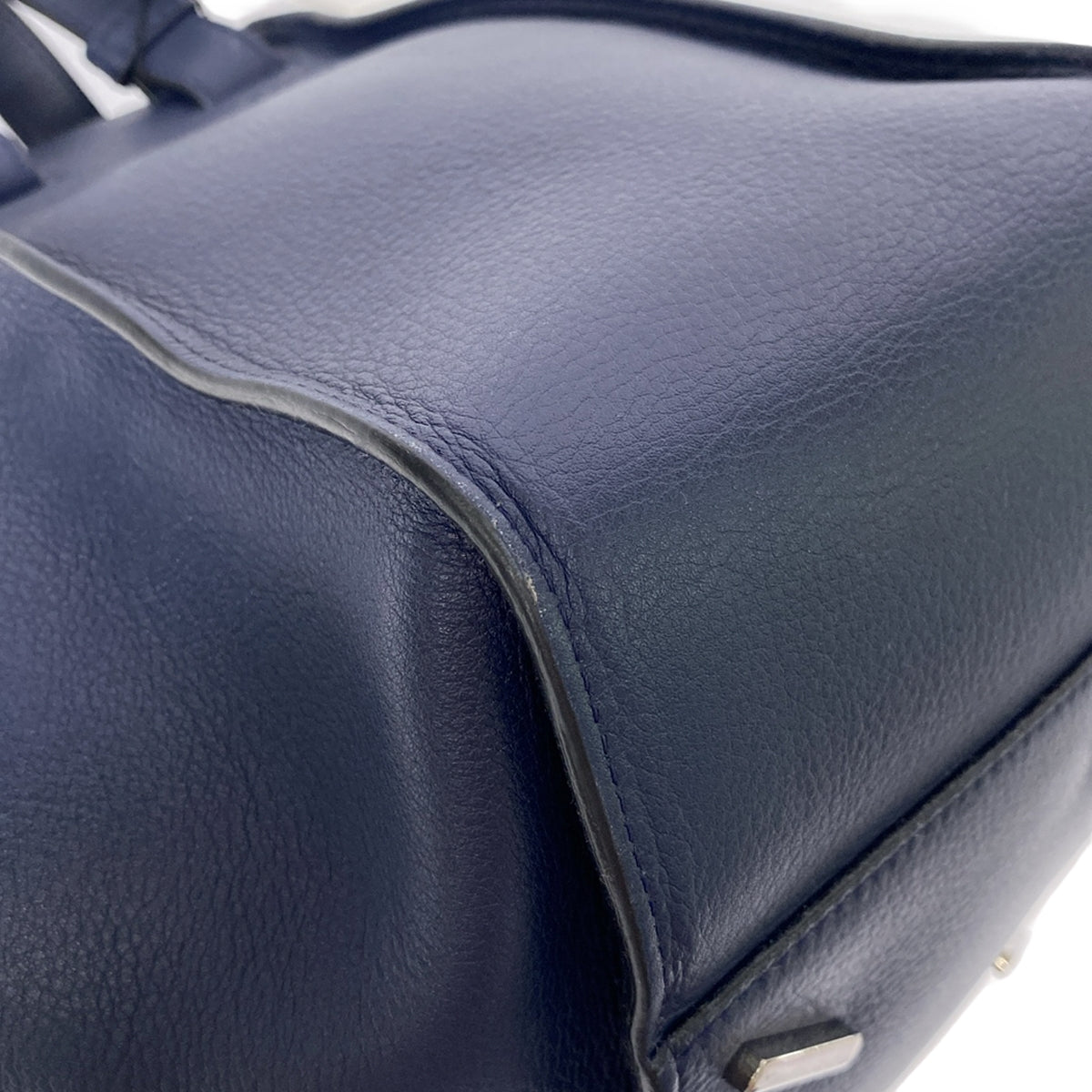 【美品】  LOEWE / ロエベ | 2way ショルダー付き ハンモック スモール レザー ハンドバッグ | ネイビー | レディース