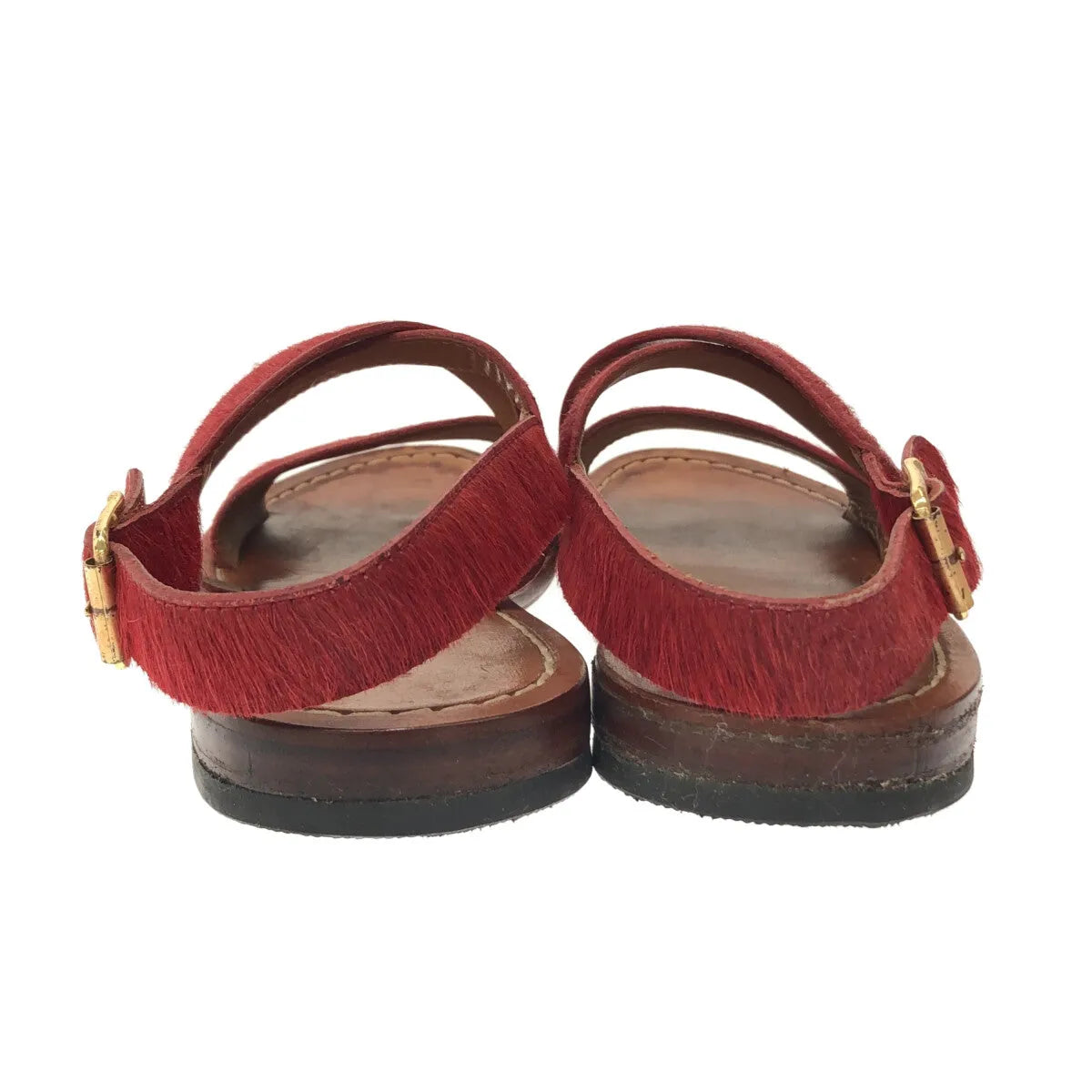 MARNI / マルニ | ハラコレザー サンダル | 36 | レッド | レディース