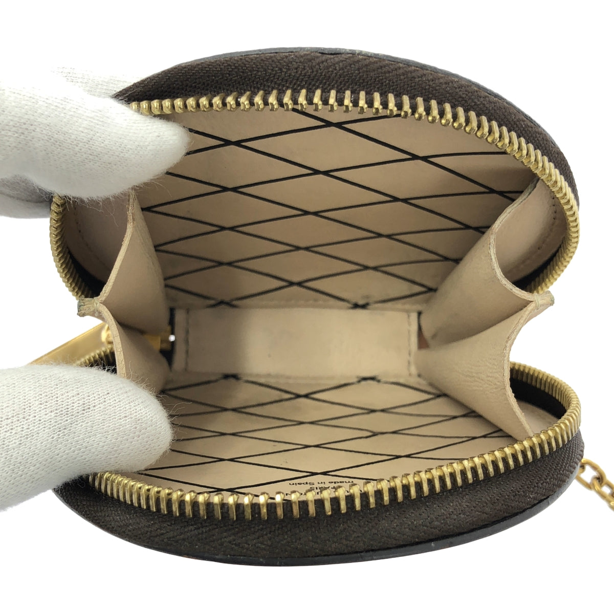【美品】  Louis Vuitton / ルイヴィトン | M63886 / マイクロ・ボワット・シャポー レザー コインケース ポーチ | ブラウン | レディース