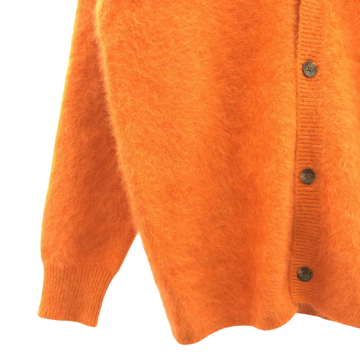 【미품】 Ron Herman / 론하만 | Raccoon Knit Cardigan 라쿤 가디건 | S | 오렌지 | 남성