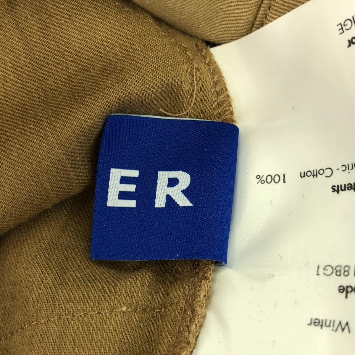 ADER ERROR / アーダーエラー | 2020AW | ステッチ プリント チノパンツ | 1 | ベージュ | メンズ