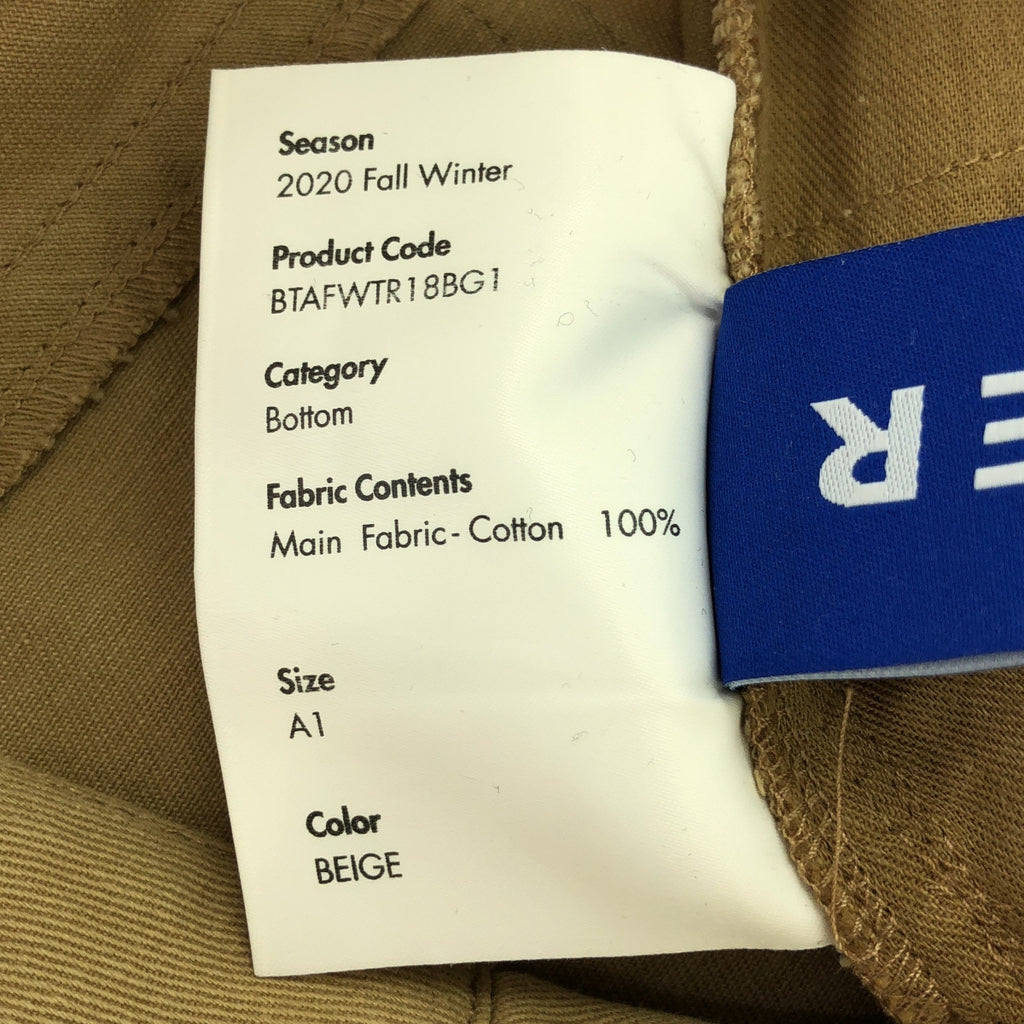 ADER ERROR / 아더 오류 | 2020AW | 스티치 프린트 치노 바지 | 1 | 베이지 | 남성