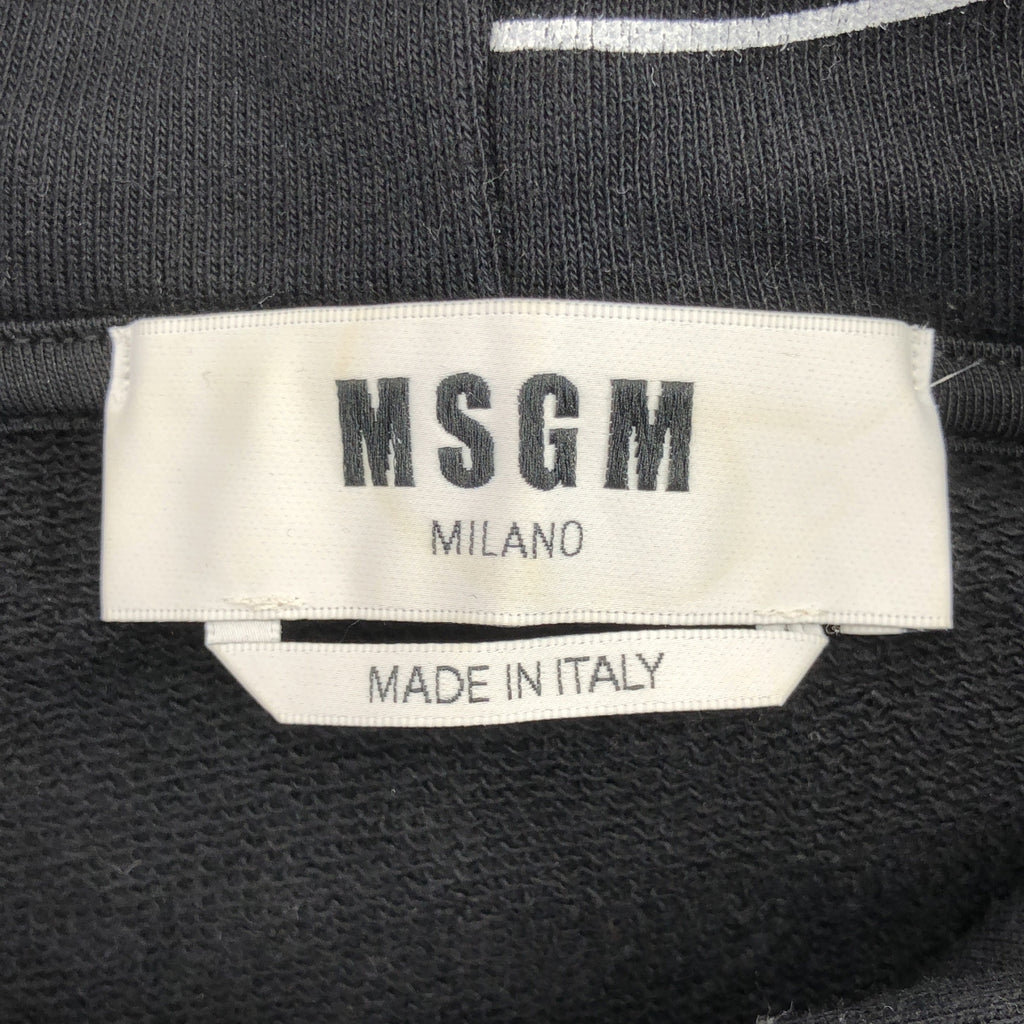 MSGM / 엠 에스지 엠 | 총 무늬 로고 스웨트 후디 | XS | 블랙 / 화이트 | 여성