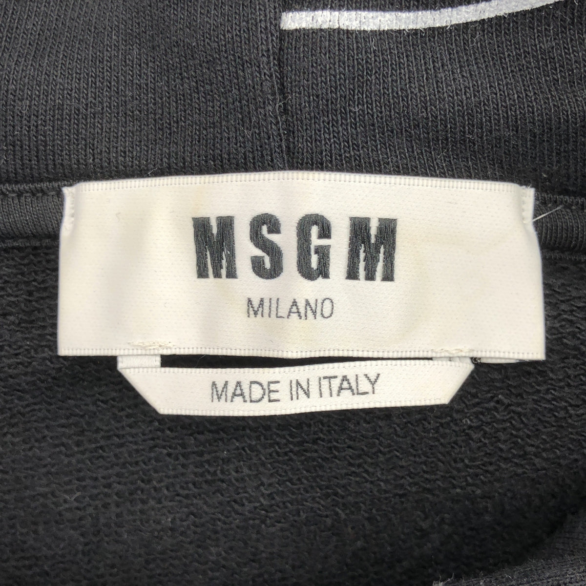 MSGM / 엠 에스지 엠 | 총 무늬 로고 스웨트 후디 | XS | 블랙 / 화이트 | 여성