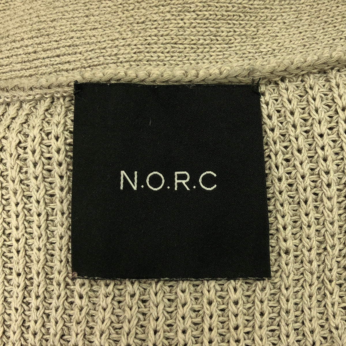 N.O.R.C / ノーク | 片畦ニットVネックカーディガン | 1 | ベージュ | レディース