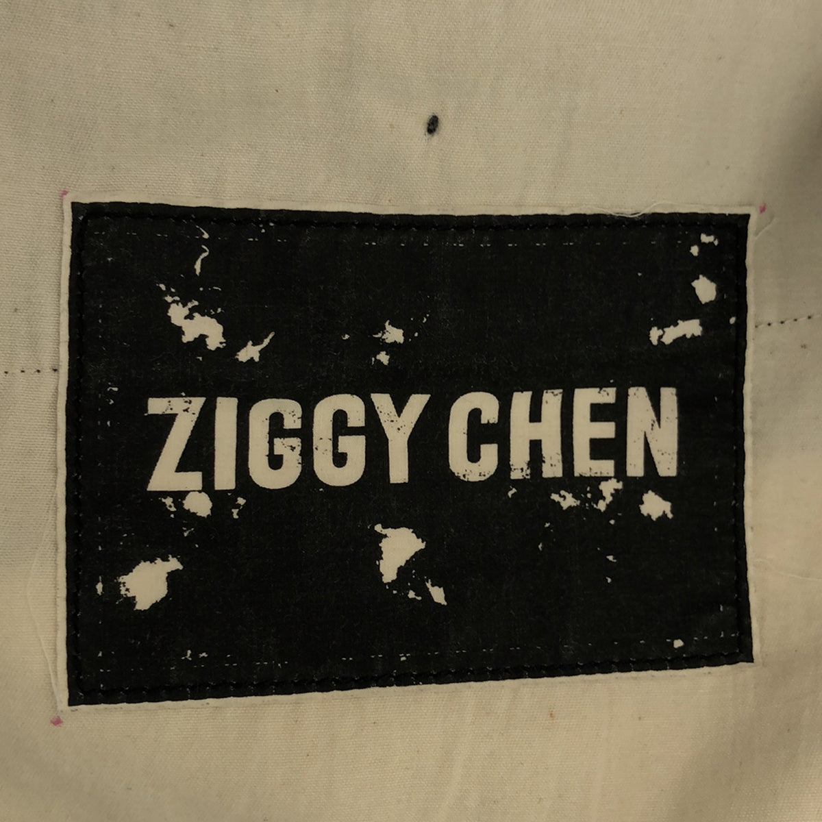 【美品】  ziggy chen / ジギーチェン | リネン サイドライン スラックス パンツ | 48 | ブラック | メンズ