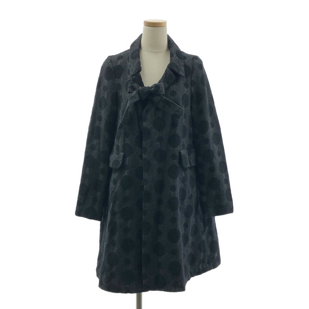 BLACK COMME des GARCONS / ブラックコムデギャルソン | 2013AW | ポルカドット ロング コート ジャケット | XXS | レディース