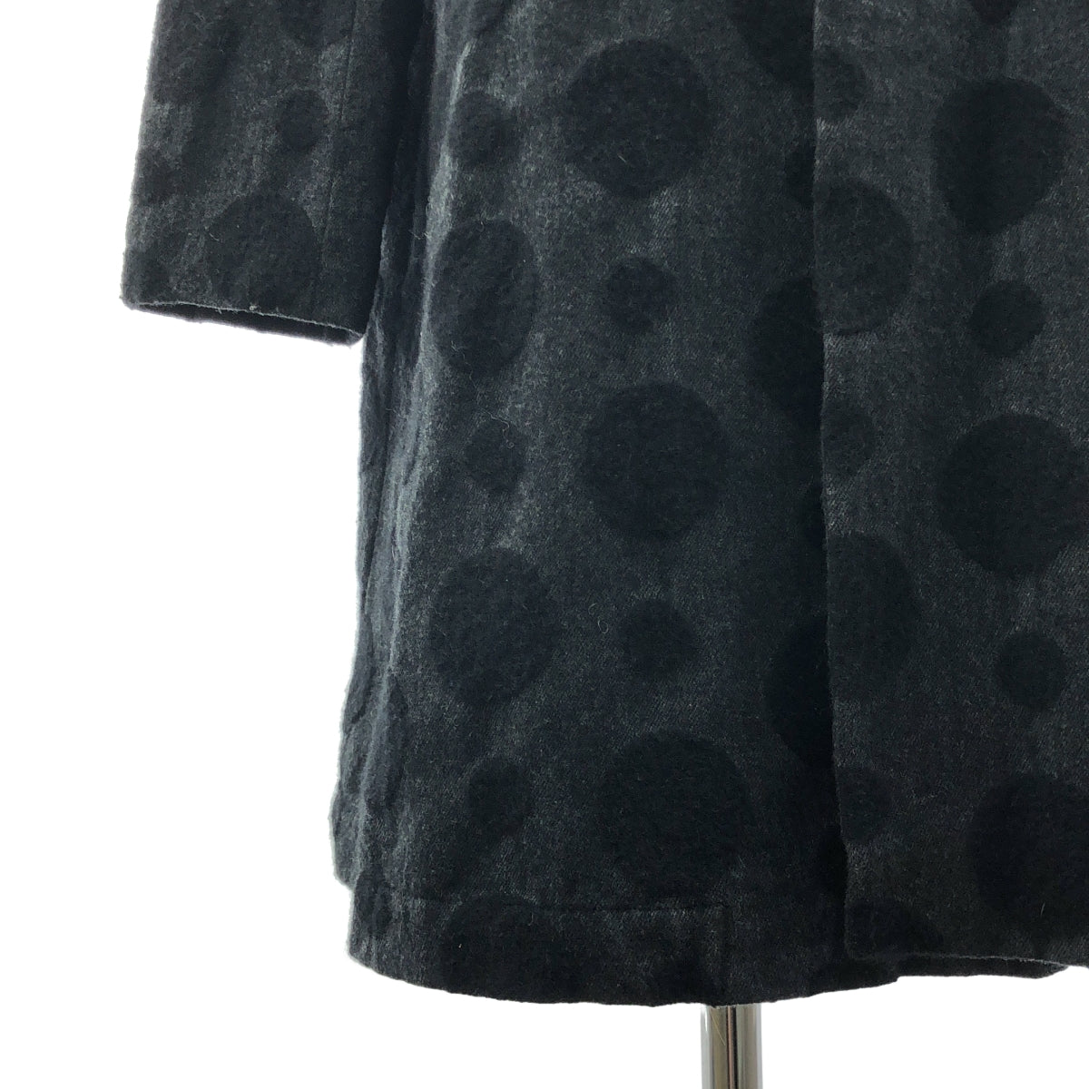 BLACK COMME des GARCONS / ブラックコムデギャルソン | 2013AW | ポルカドット ロング コート ジャケット | XXS | レディース
