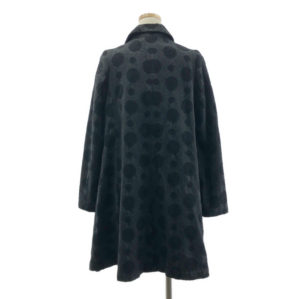 BLACK COMME des GARCONS / ブラックコムデギャルソン | 2013AW | ポルカドット ロング コート ジャケット | XXS | レディース