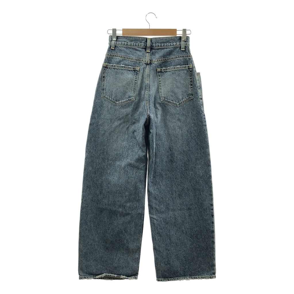 Plage / 플라주 | 2024AW | R'IAM WIDE / 데미지 가공 데님 와이드 팬츠 | 36 | 여성