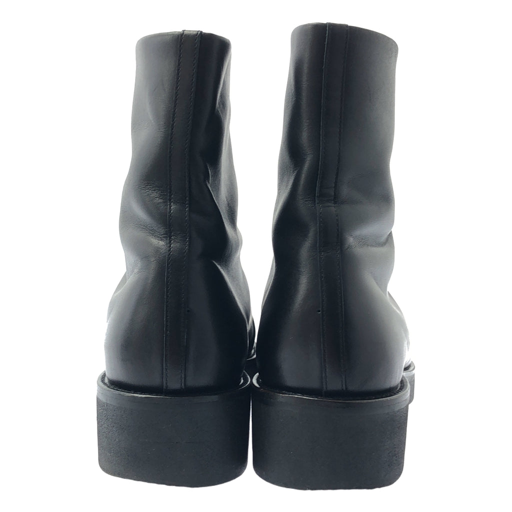 foot the coacher / フットザコーチャー | 2024SS | OBLIQUE FRONT ZIP (HARDNESS 50 SOLE) オブリークフロントジップ レザー ブーツ | 8 INCH E-WIDTH | ブラック | メンズ