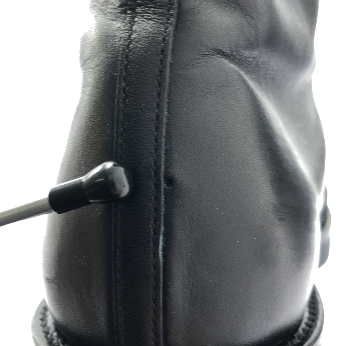 foot the coacher | 2024SS | 斜前拉鍊（鞋底硬度 50）斜前拉鍊皮靴 | 8 吋寬度 | 黑色 | 男款