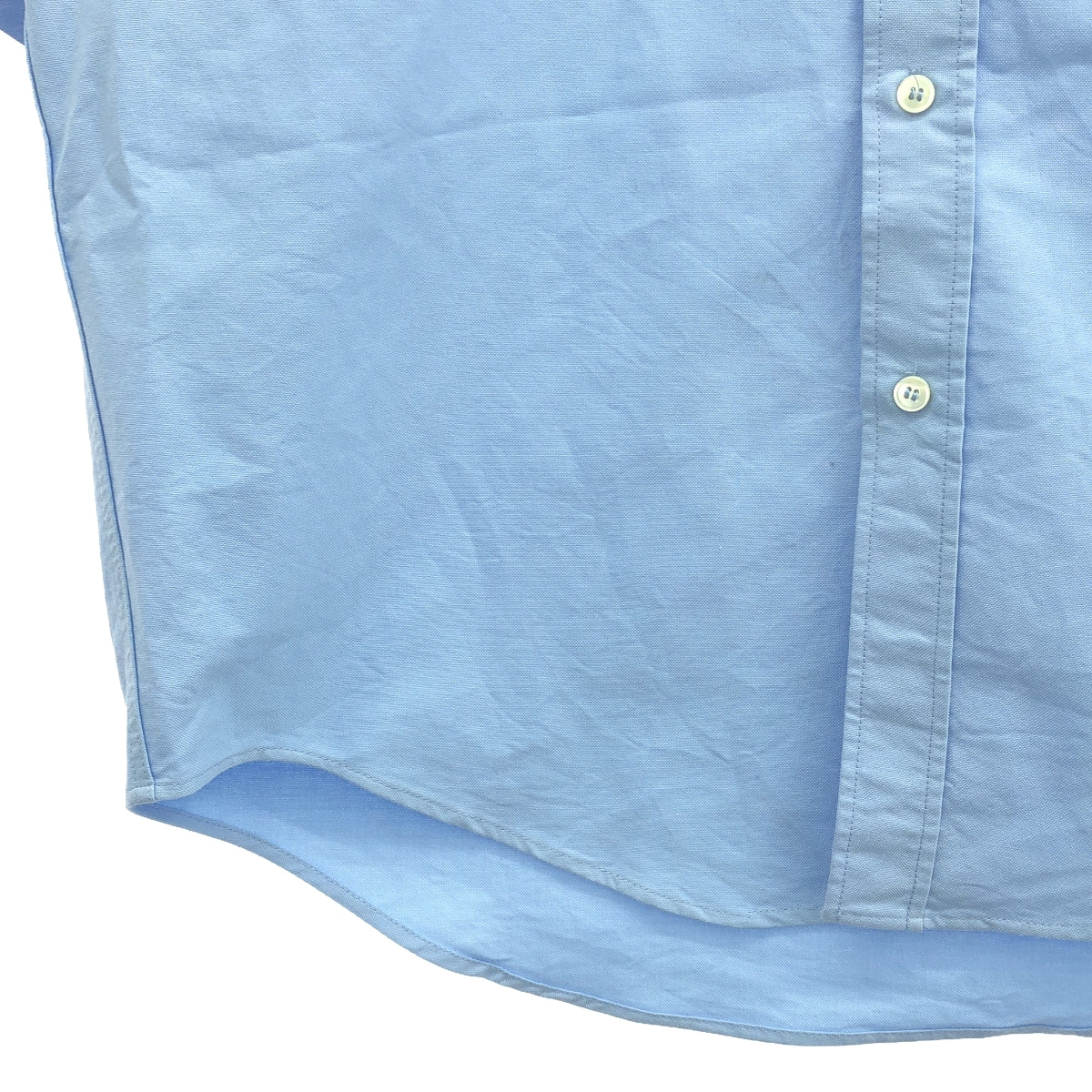 AMI Alexandre Mattiussi | Cotton Half Sleeve Over Button Down Shirt | XXS | Light Blue | Men's