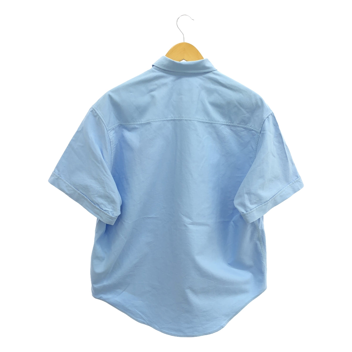 AMI Alexandre Mattiussi | Cotton Half Sleeve Over Button Down Shirt | XXS | Light Blue | Men's