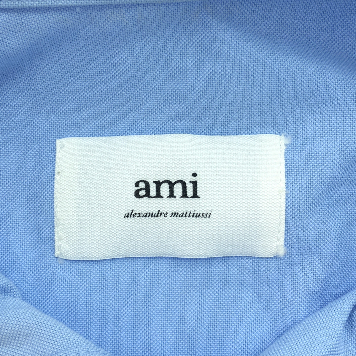 AMI Alexandre Mattiussi | Cotton Half Sleeve Over Button Down Shirt | XXS | Light Blue | Men's