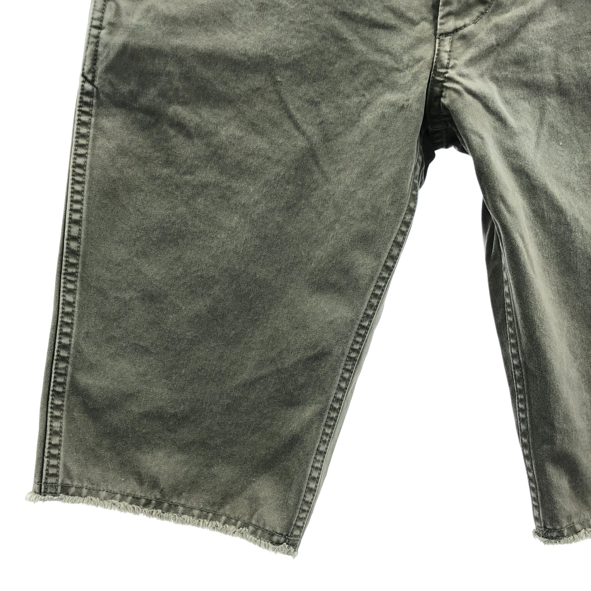 visvim | 毛邊斜紋布短褲 | S碼 | 卡其色 | 男款