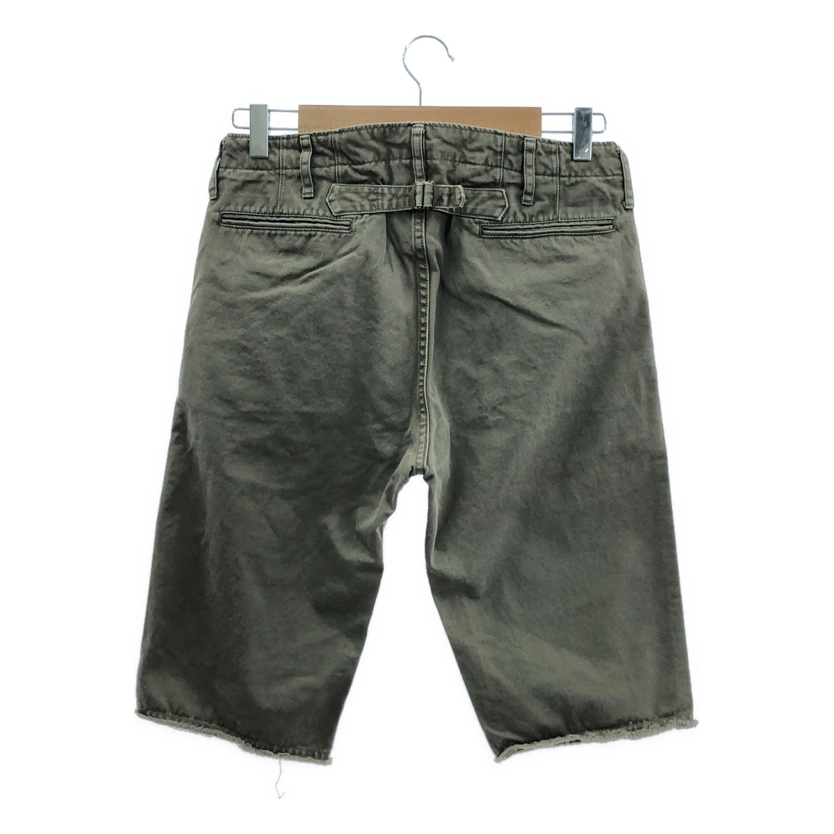 visvim | 毛邊斜紋布短褲 | S碼 | 卡其色 | 男款