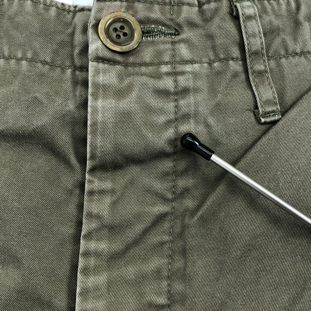 visvim | 毛邊斜紋布短褲 | S碼 | 卡其色 | 男款