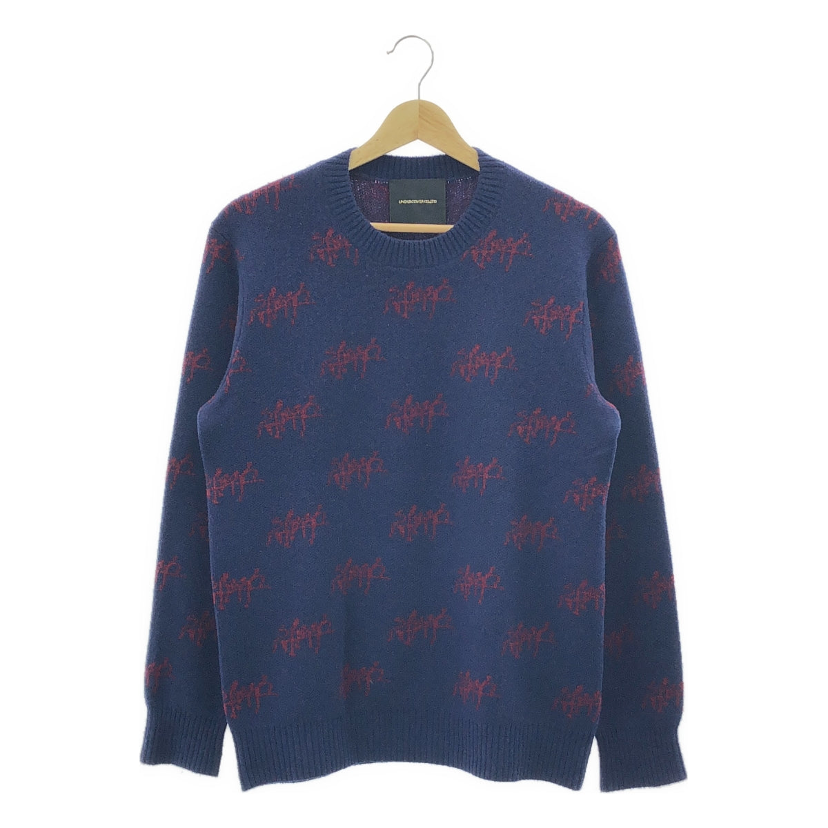 UNDER COVER / 언더커버 | SLASH 총무늬 울 캐시미어 크루넥 니트 | 2 |