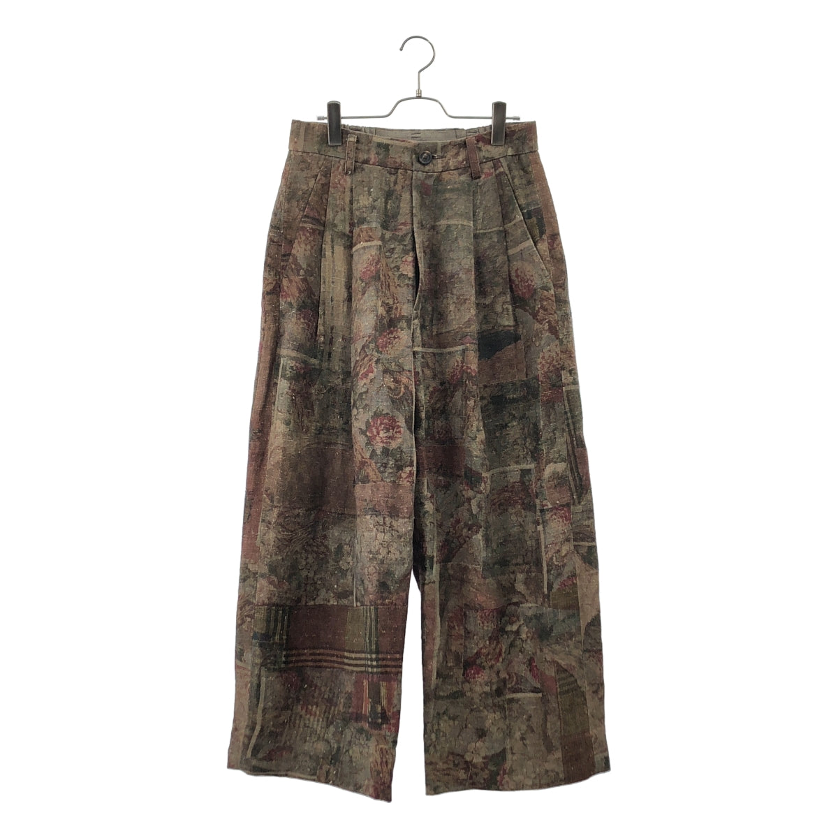 ziggy chen / ジギーチェン | 2024AW | 総柄 ジャガード 2タック ワイド トラウザーズ パンツ/ 総裏地 | 44 | メンズ