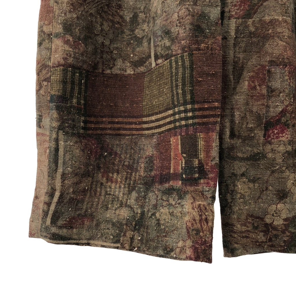 ziggy chen / ジギーチェン | 2024AW | 総柄 ジャガード 2タック ワイド トラウザーズ パンツ/ 総裏地 | 44 | メンズ