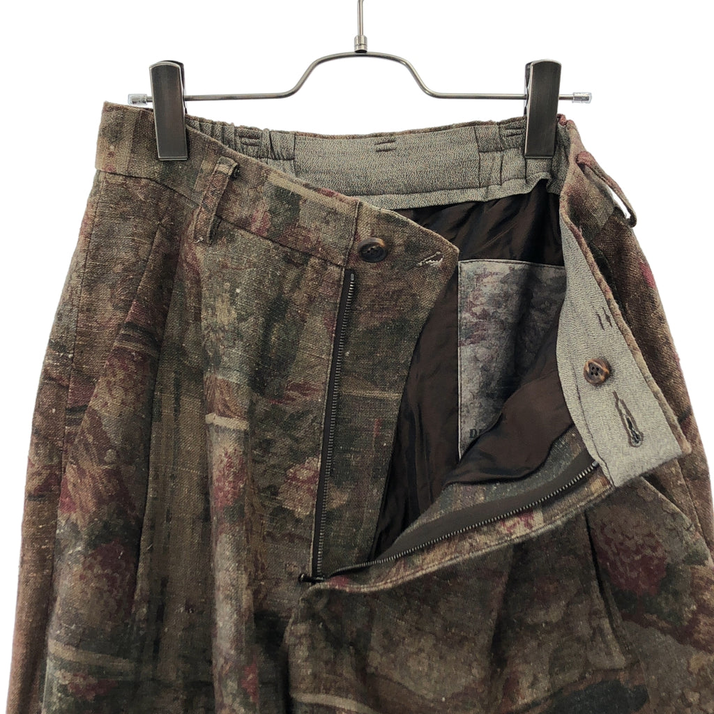 ziggy chen / ジギーチェン | 2024AW | 総柄 ジャガード 2タック ワイド トラウザーズ パンツ/ 総裏地 | 44 | メンズ