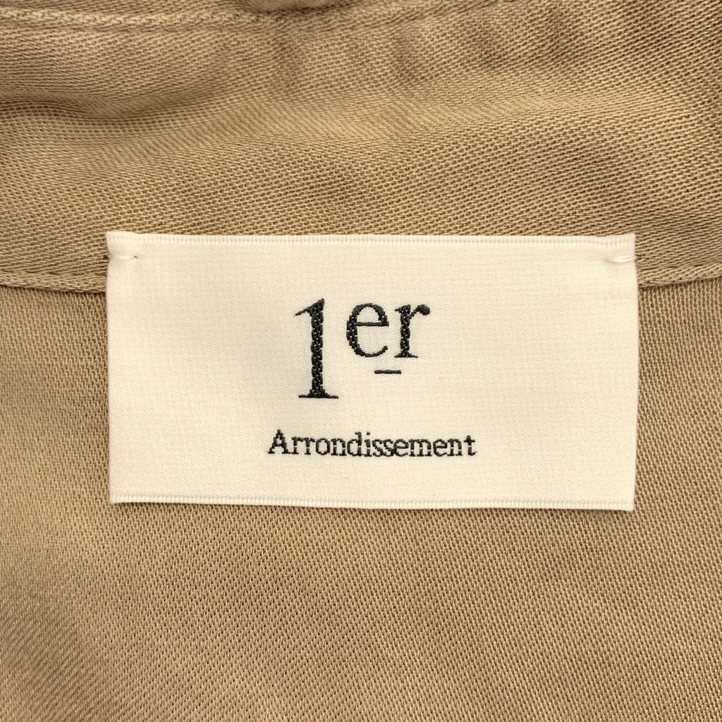 1er Arrondissement / 프리미 에어론 디스몬 | 셀룰로오스 린넨 오버 실루엣 백개더 셔츠 블라우스 | 38 |