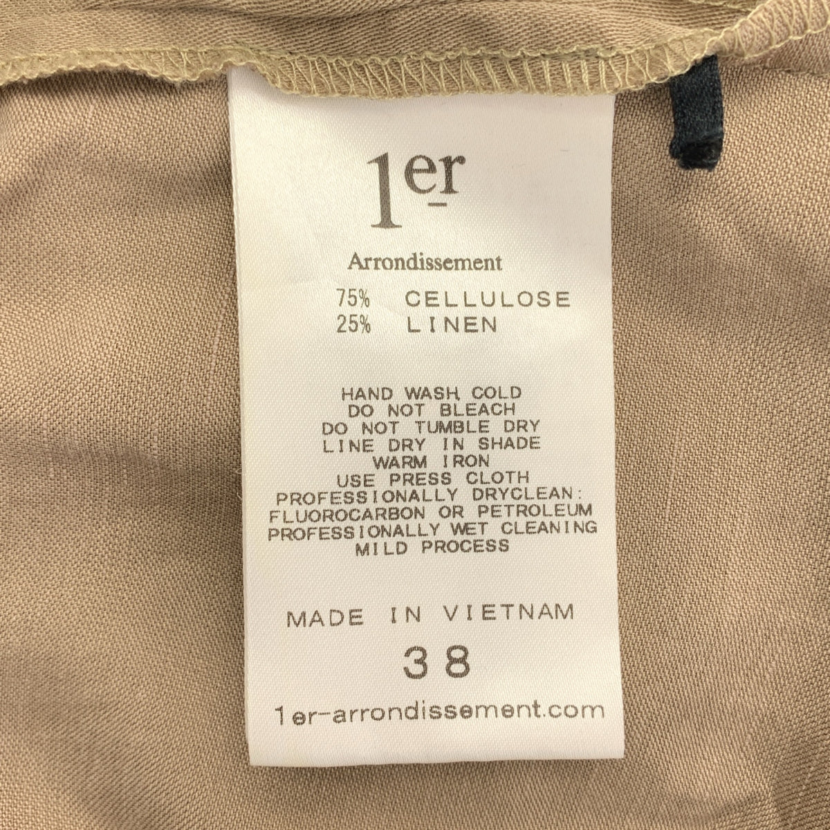 1er Arrondissement / 프리미 에어론 디스몬 | 셀룰로오스 린넨 오버 실루엣 백개더 셔츠 블라우스 | 38 |