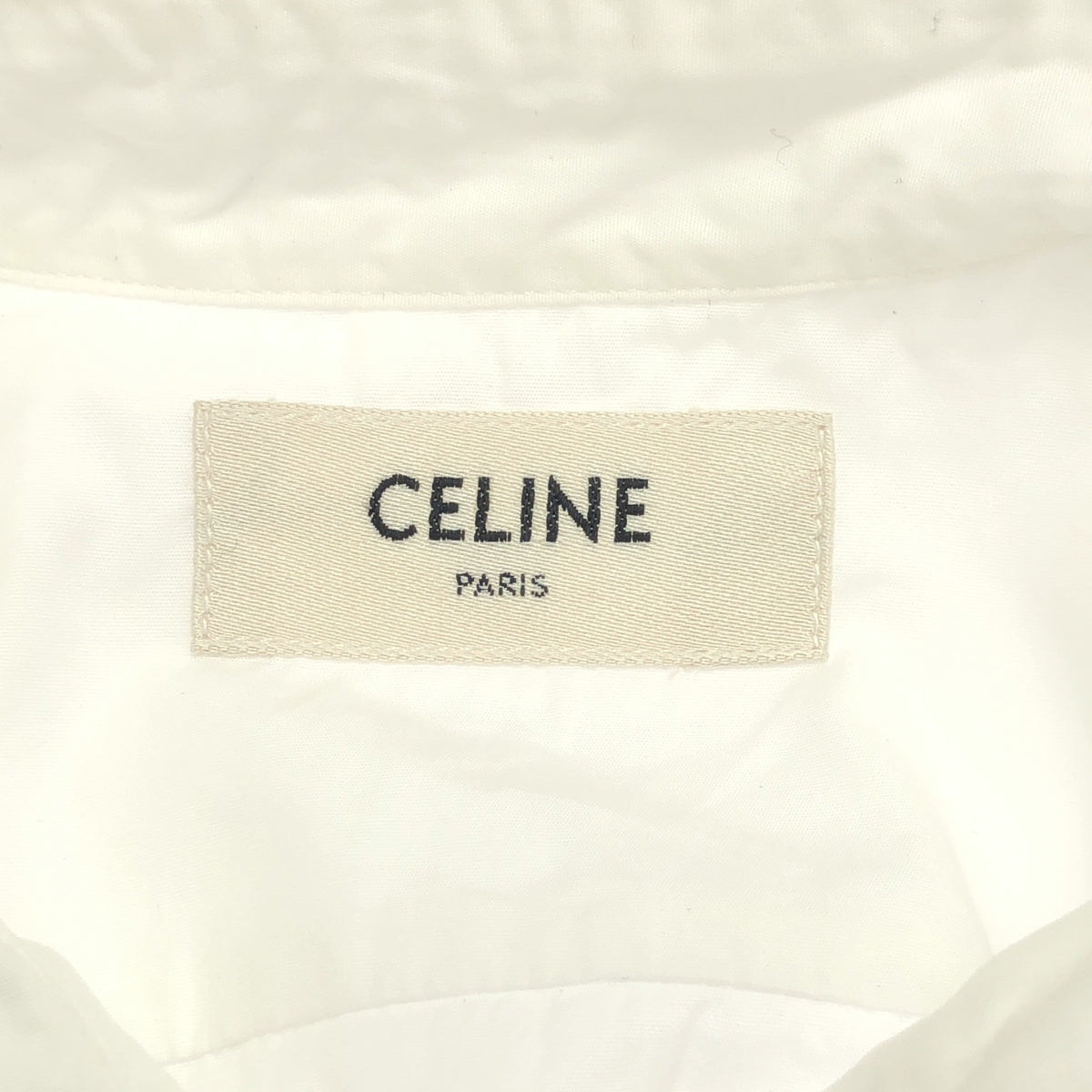 CELINE / 셀린느 | 코튼 포플린 긴팔 셔츠 | 37 | 화이트 | 남성