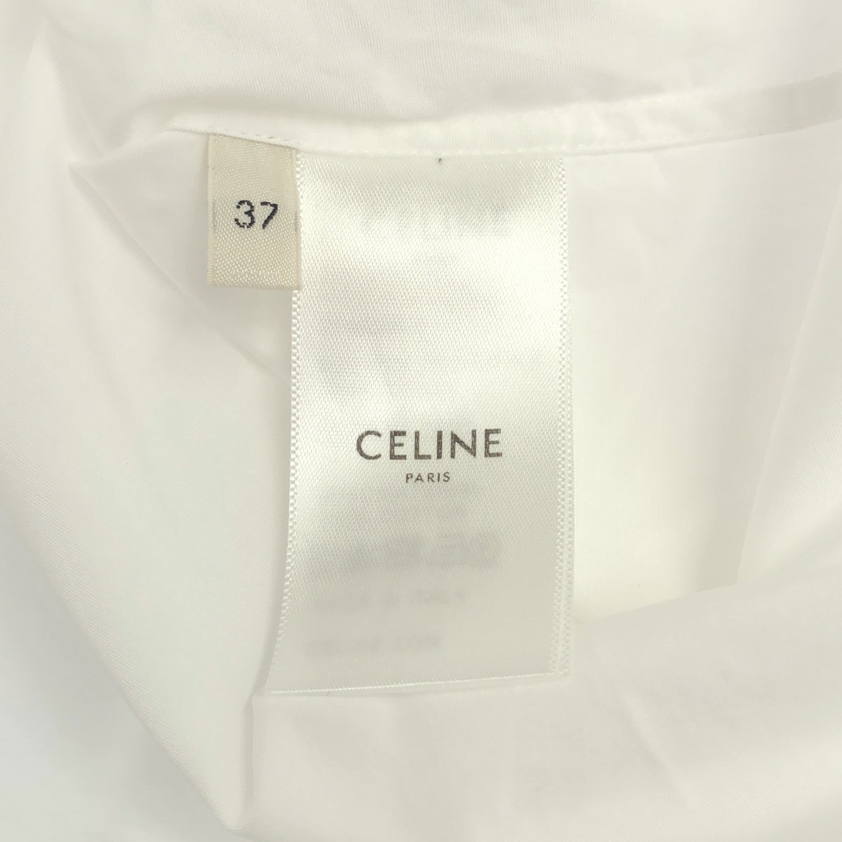 CELINE / 셀린느 | 코튼 포플린 긴팔 셔츠 | 37 | 화이트 | 남성