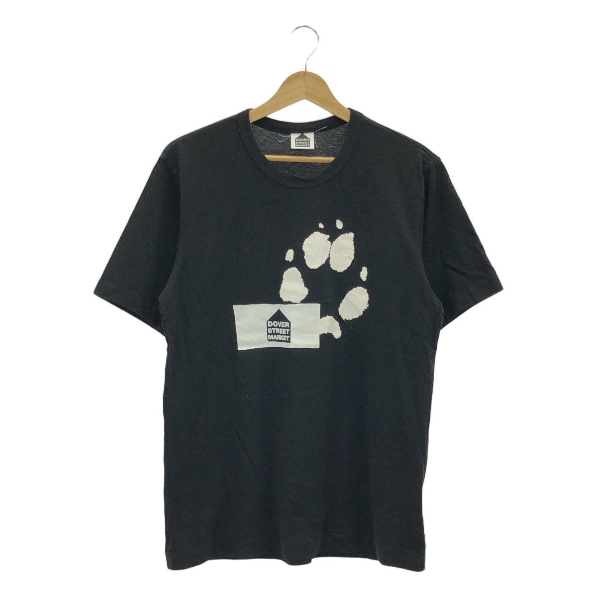 Dover Street Market / ドーバーストリートマーケット | 肉球 プリント クルーネック Tシャツ | L | ブラック / ホワイト | メンズ