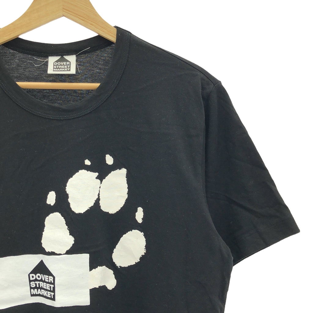 Dover Street Market / ドーバーストリートマーケット | 肉球 プリント クルーネック Tシャツ | L | ブラック / ホワイト | メンズ