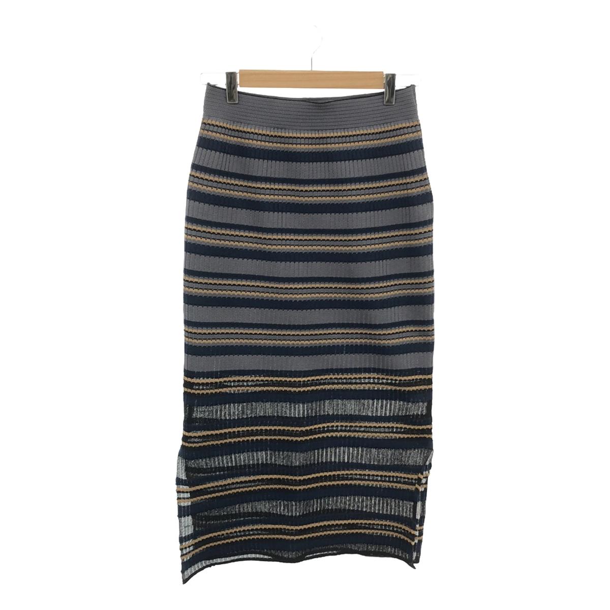 TRICOTE | Border knit ribbed skirt | FREE | Women's