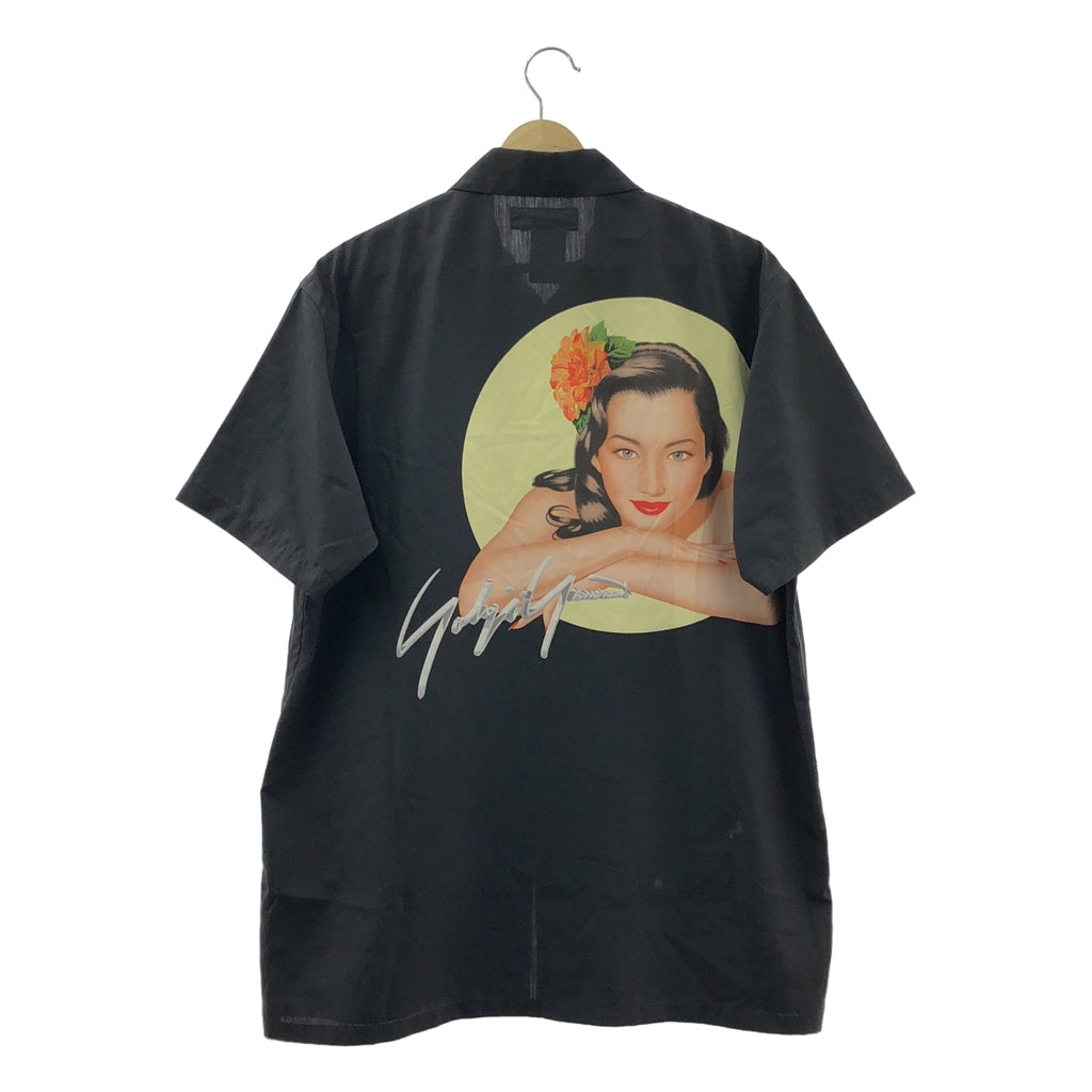 YOHJI YAMAMOTO POUR HOMME / ヨウジヤマモトプールオム | 2002SS | 杖村さえ子 イラスト プリントシャツ | 3 | ブラック | メンズ