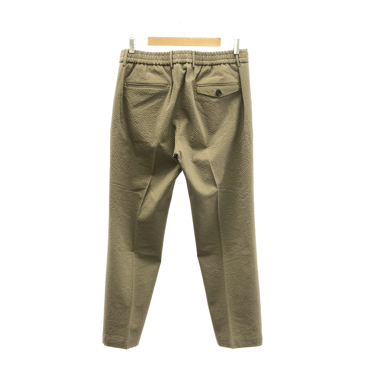 BERWICH | Seersucker 1-pleat back shirring tapered pants | 48 | Men's