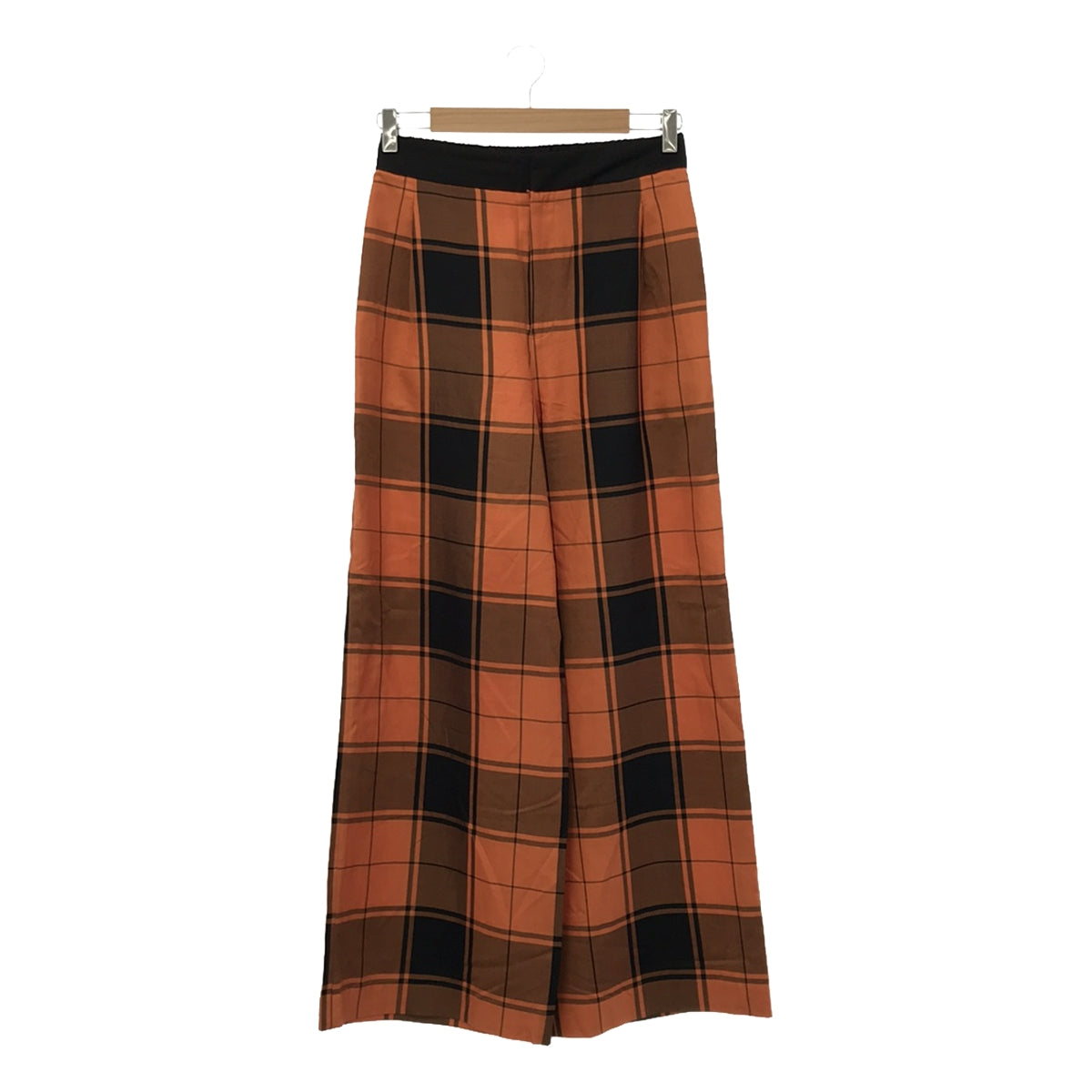 LE PHIL / Lefil | 2020SS | Silk Check Easy Pants | 1 | Orange | Women's