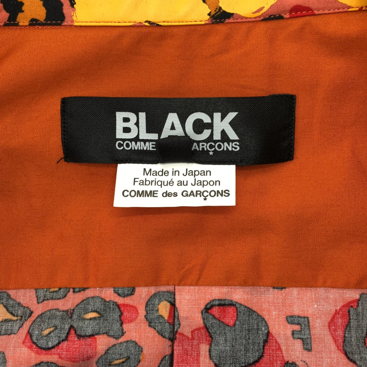 BLACK COMME des GARCONS / 블랙 콤 데 갤슨 | 2021SS | 소매 단절 코튼 레오파드 셔츠 | L | 남성
