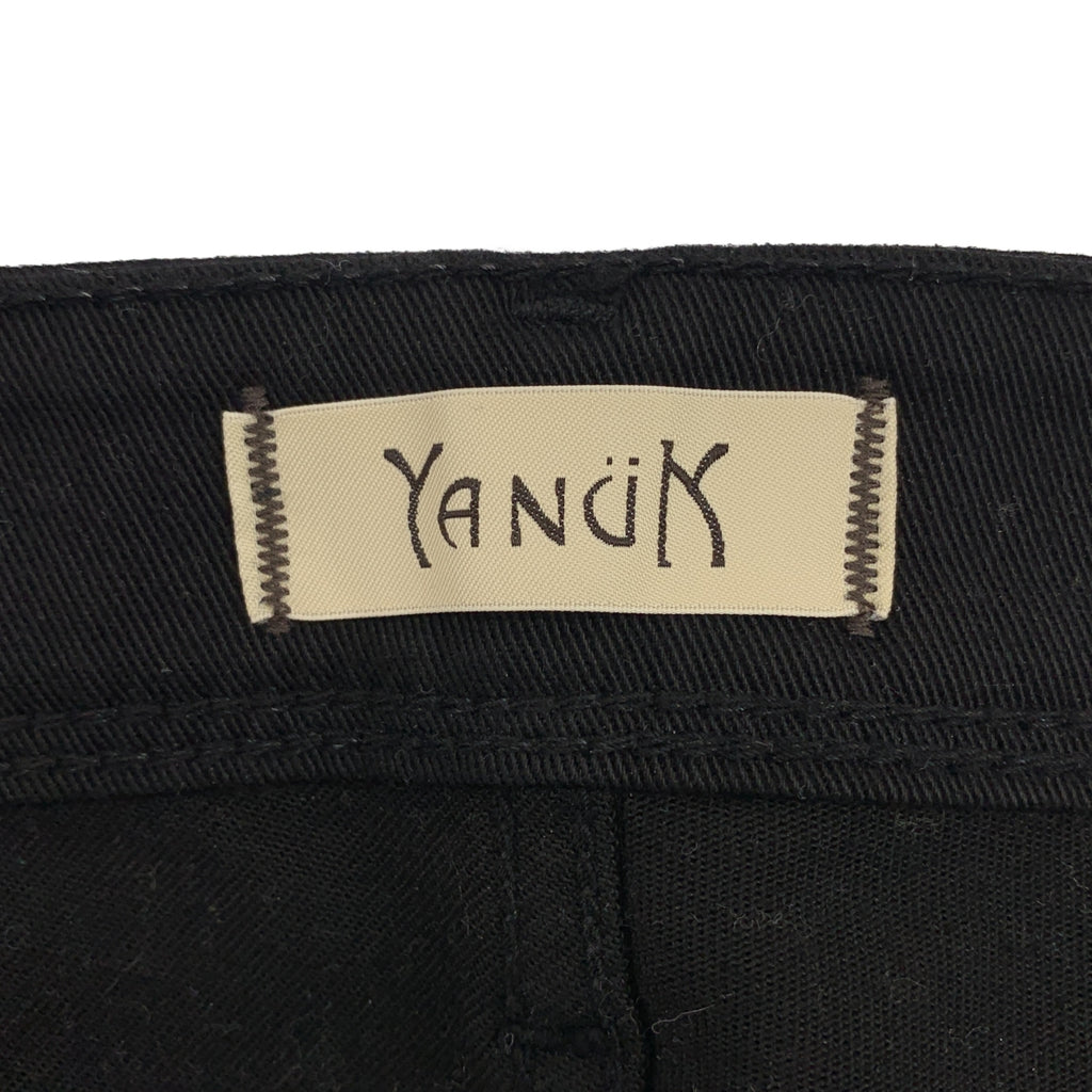 YANUK / 야누크 | 로고 가죽 패치 스트레치 스키니 팬츠 | 24 | 여성