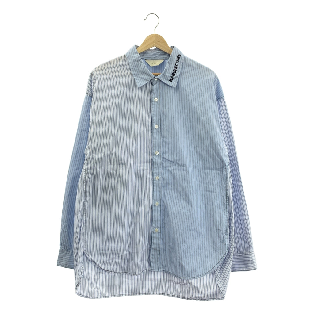 JieDa / ジエダ | CRAZY SWITCHING SHIRT ストライプ クレイジー スイッチングシャツ | 1 | ブルー | メンズ