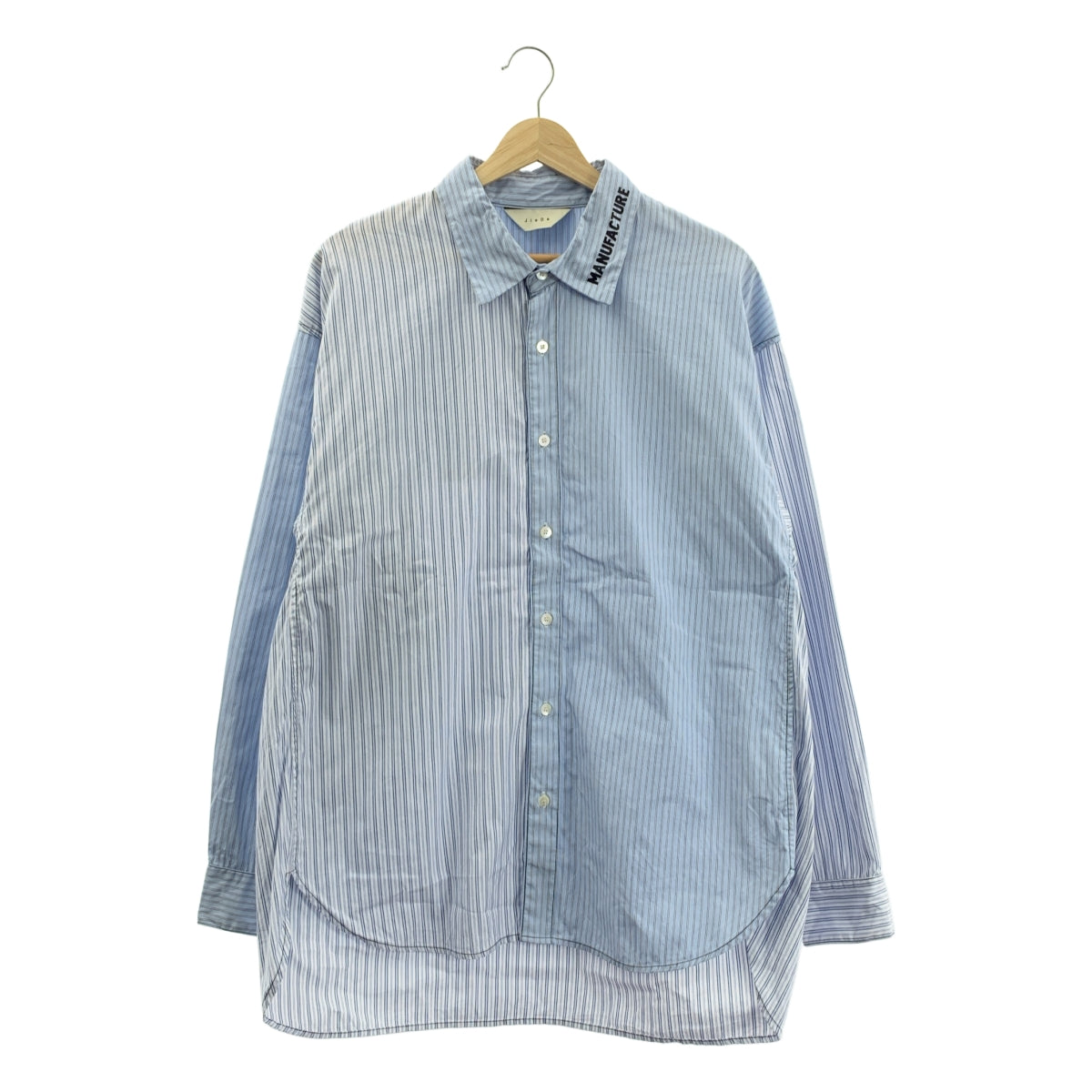 JieDa / 지에다 | CRAZY SWITCHING SHIRT 스트라이프 미친 스위칭 셔츠 | 1 | 블루 | 남성