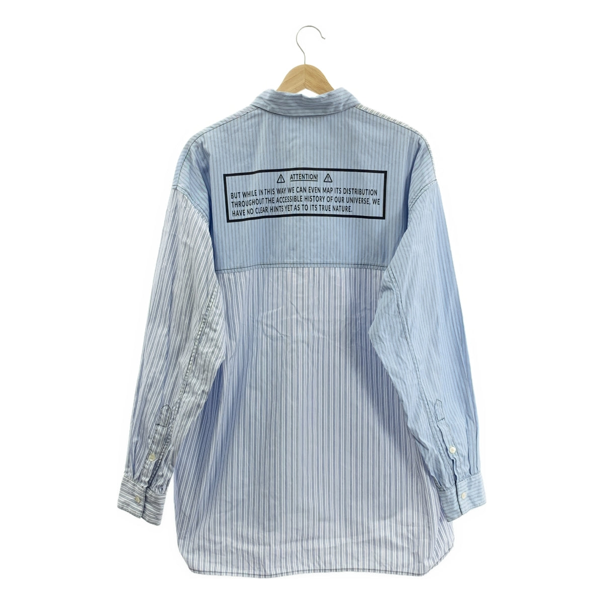 JieDa / 지에다 | CRAZY SWITCHING SHIRT 스트라이프 미친 스위칭 셔츠 | 1 | 블루 | 남성