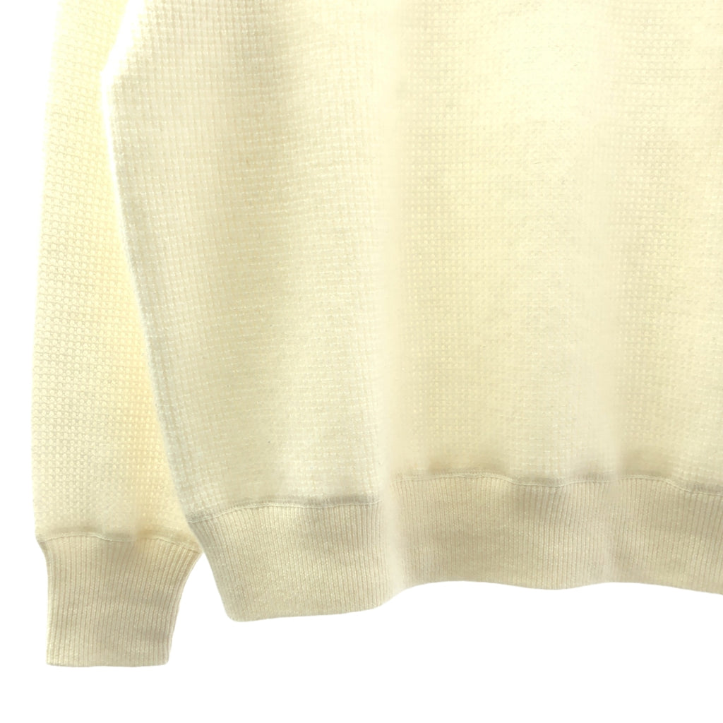 BODHI / ボーディ | 2024AW | CASHMERE WAFFLE THERMAL カシミヤ ワッフル サーマル ニット | 2 | VANILLA WHITE / バニラホワイト | メンズ