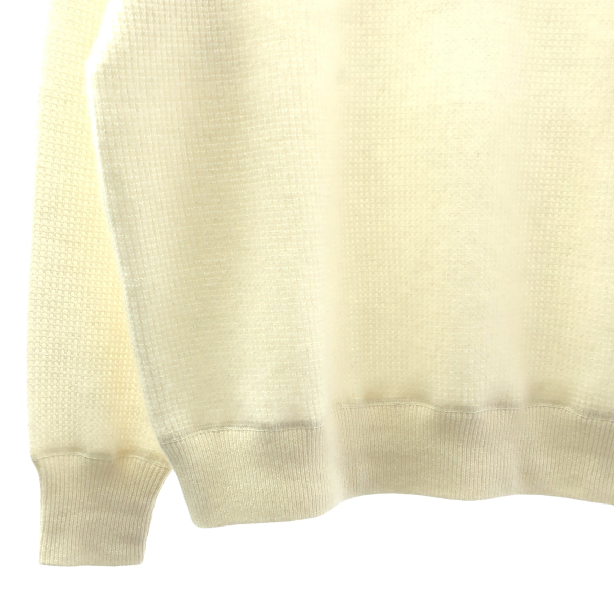 BODHI / ボーディ | 2024AW | CASHMERE WAFFLE THERMAL カシミヤ ワッフル サーマル ニット | 2 | VANILLA WHITE / バニラホワイト | メンズ