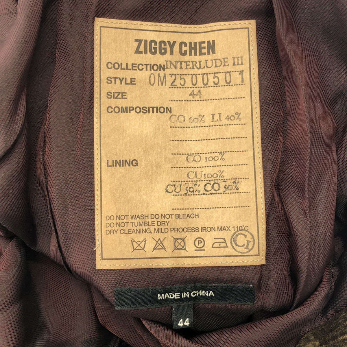 ziggy chen / ジギーチェン | CORDUROY FRONT PLEAT TROUSERS /  コーデュロイ 2タック ワイド トラウザーズ パンツ / 総裏地 | 44 | メンズ